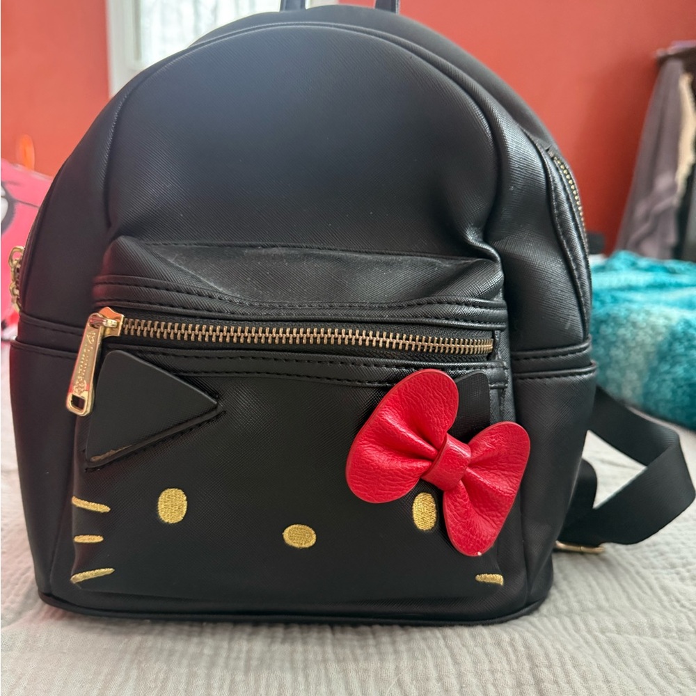 Hello Kitty Black Mini Backpack - image 1